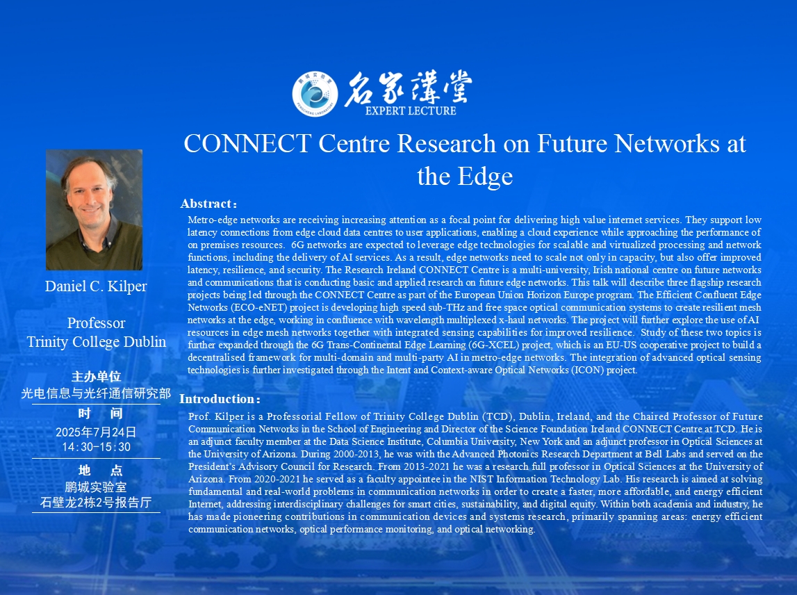 CONNECT Centre Research on Future Networks at the Edge